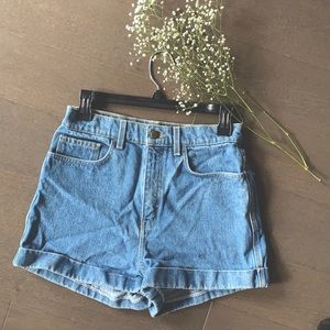 American Apparel high waisted denim shorts